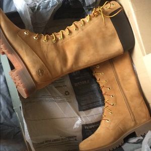 Knee high Timberland boots for women